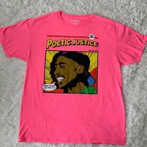 Poetic Justice Tupac Shirt Pink